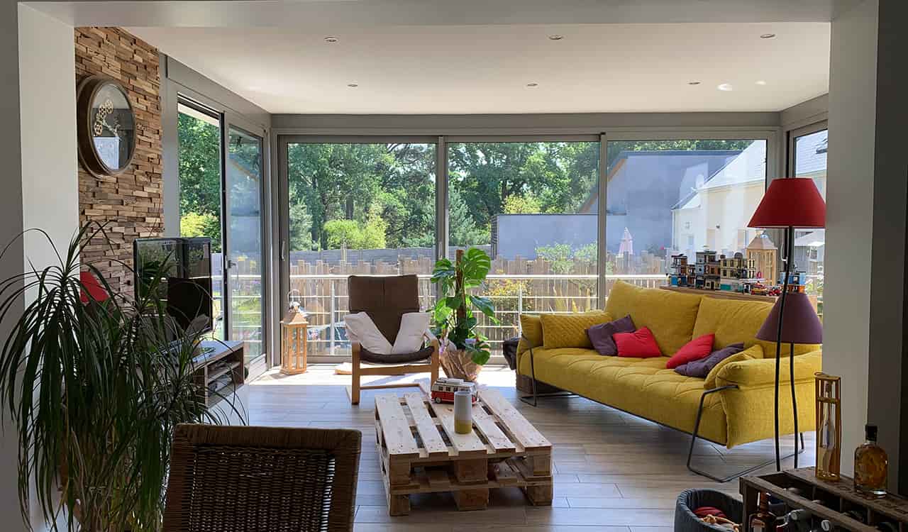 Véranda extension salon à Sucé-sur-Erdre (44)