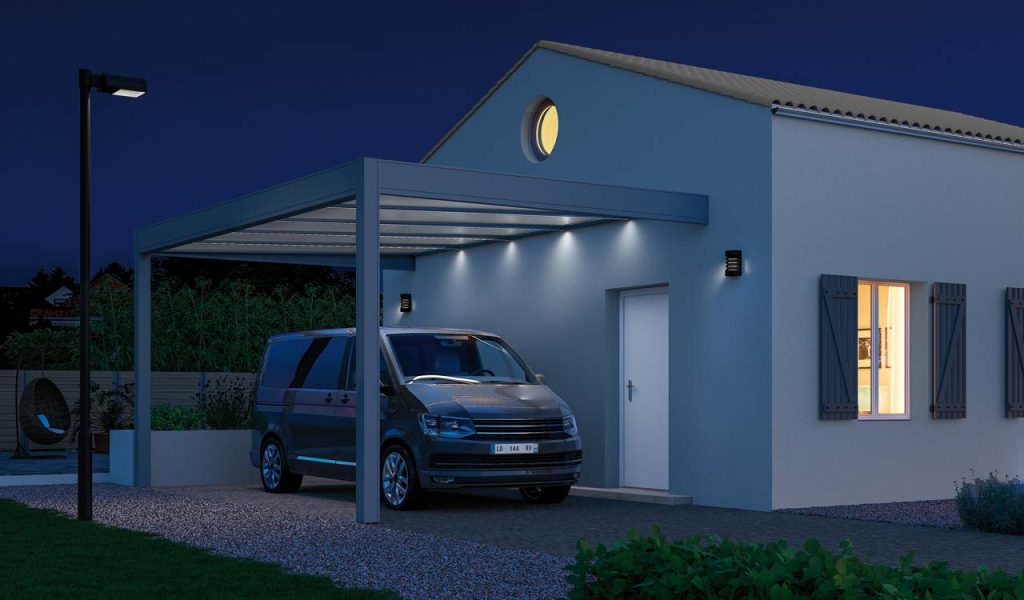 Carport de voiture aluminium Rénoval