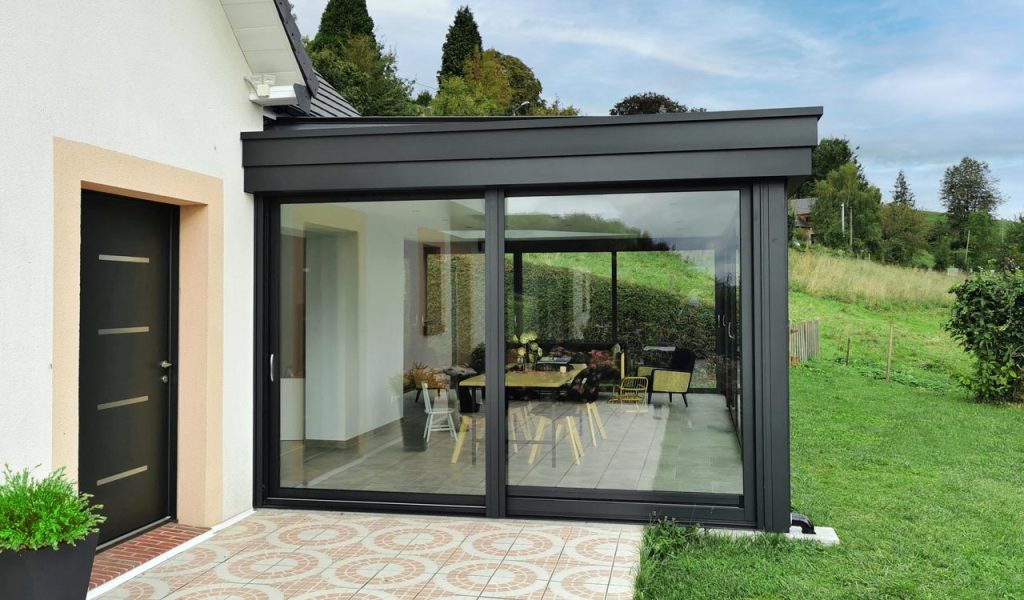 Extension aluminium Rénoval à toit plat