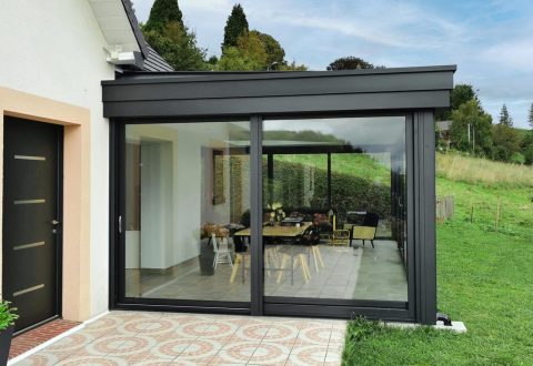 Extension aluminium Rénoval à toit plat