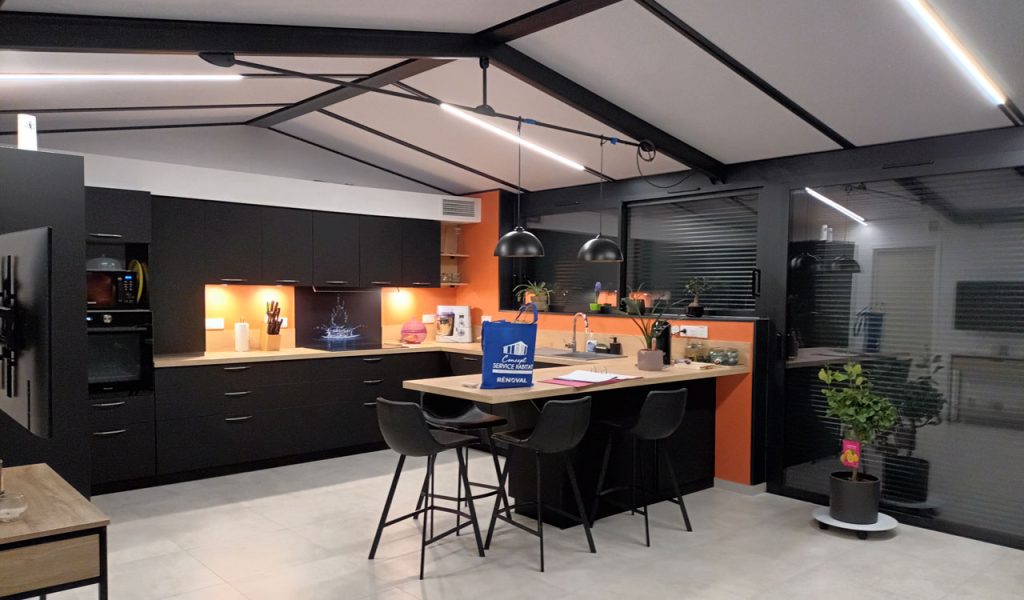 Véranda cuisine à Saint-Martin-le-Beau (37) Concept Service Habitat