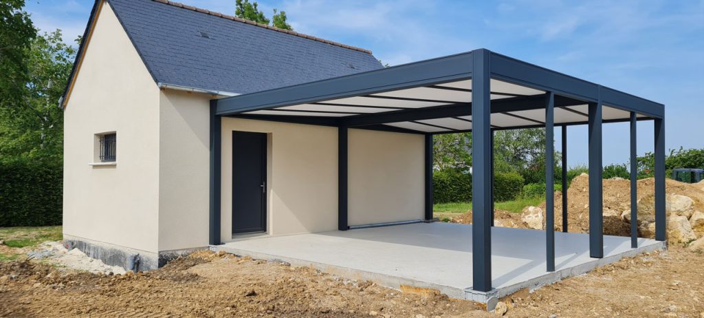 Carport double en aluminium Rénoval