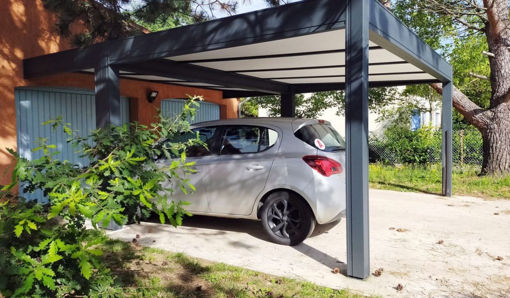 Carport double en aluminium Rénoval