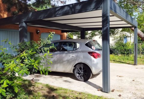 Carport double en aluminium Rénoval