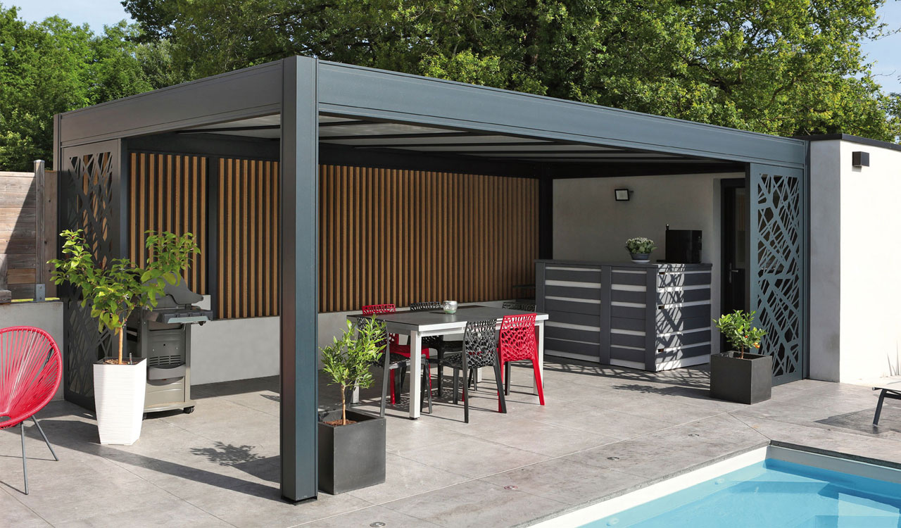 Pergola design toiture fixe Rénoval
