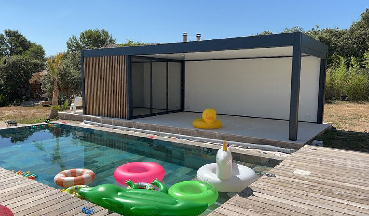 Abris de jardin avec pergola Rénoval