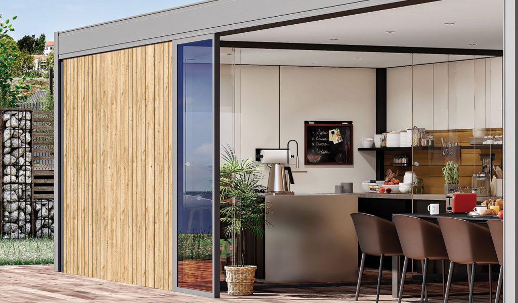 Pool house bar cuisine d'été aluminium Rénoval