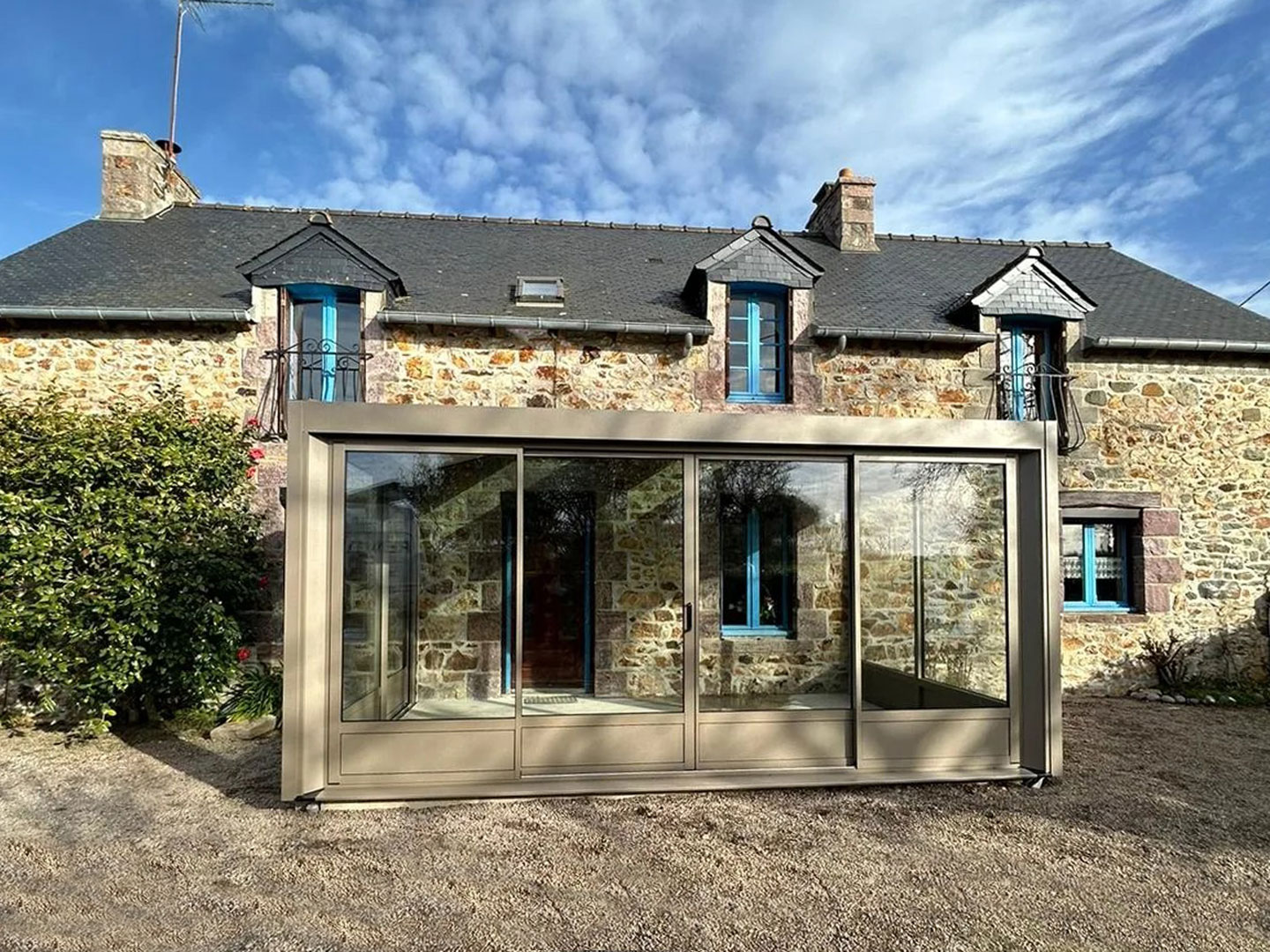 Véranda maison rustique Rénoval