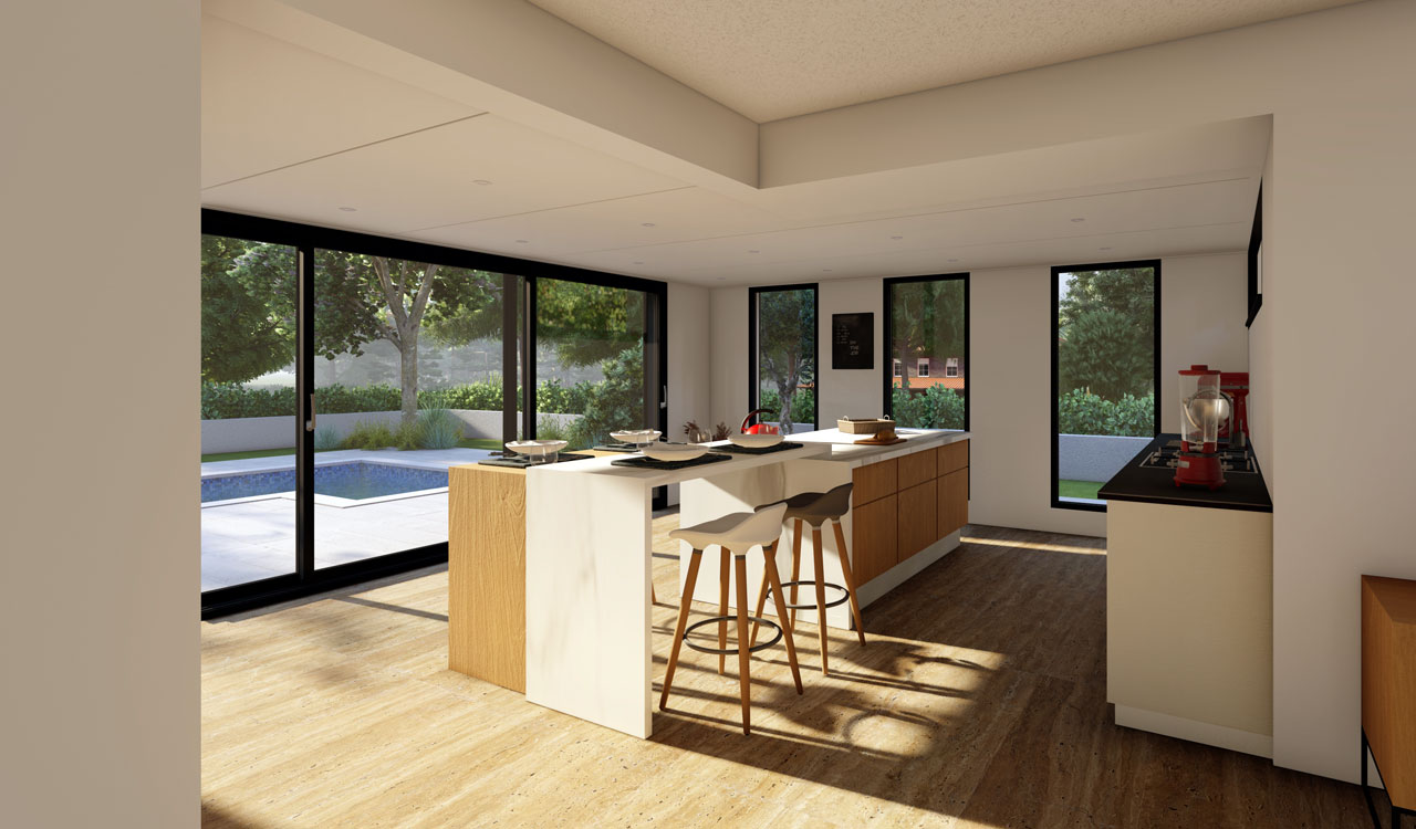 Extension cuisine design Rénoval en aluminium So Archi